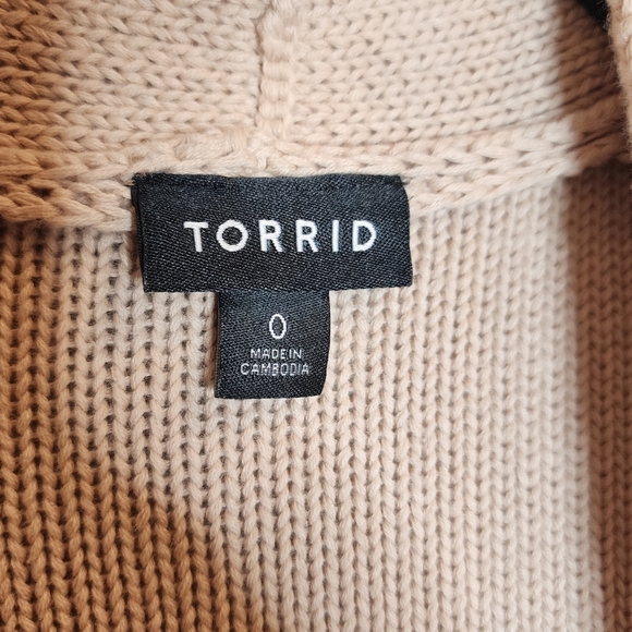 Torrid Pink Ombre Stripe Slouchy Duster Knit Sweater.  Size large (0) - Picture 3 of 16